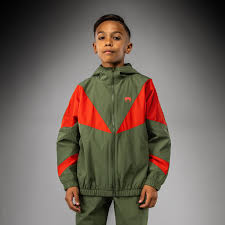 Venum Vectra Kids Track Jacket - Army Green/Orange - Venum