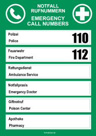 03vorsicht glas 4 kolumne von hd schellnack. Notfall Telefonnummern De En Pdf Vorlage Zum Ausdrucken