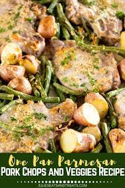Easy Parmesan Pork Chops Baked In The Oven Roasted And Potatoes Make This A Great Pork Chop M Healthy Pork Chop Recipes Parmesan Pork Chops Healthy Pork Chops