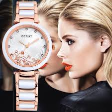 Керамические женские часы BERNY из Китая купить на русском языке в рублях  по низкой цене