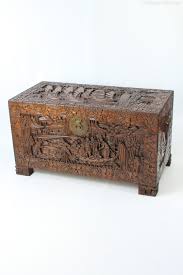 Inlife coffee table box chest solid reclaimed wood chest box coffee side couch table trunk 31.5x15.7x13.8. Carved Chinese Camphor Wood Chest Or Coffee Table Antiques Atlas
