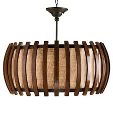 I believe it's because of its simple elegance. Dadelus Wood And Burlap Slat Mid Century Style Pendant Lamp Large 27 34 Wide Kathy Kuo Home