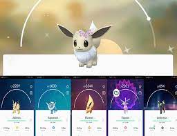 Sylveon is now available in pokemon go, giving us a cute little fairy fox option to sit alongside jolteon, vaporeon, flareon, umbreon, espeon, leafeon and glaceon. Pokemon Go Flower Crown Eevee Guide Can Flower Crown Eevee Evolve