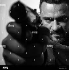 Head head shot crime murder Black and White Stock Photos & Images