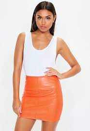Orange Skirt With Buttons Free Delivery Www Workscom Com Br