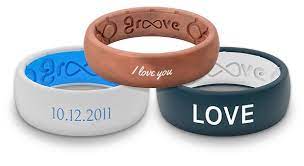 Personalized Text Custom Silicone Rings Custom Wedding Rings Silicone Rings Men