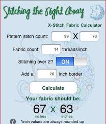 calculating fabric size cross stitch review