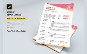 Pastel Resume Template 74632 Resume Template Cover Letter For Resume Resume