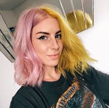 Pin Untetheredsun Split Dyed Hair Hair Inspo Color Aesthetic Hair