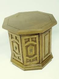 Vintage Octagonal Table With Door Second Chance Treasures Texas Clix Octagon Table Table Decorative Boxes