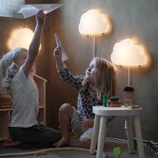 Upplyst Led Wall Lamp Cloud White Ikea Led Wall Lamp Night Light Kids Kids Lamps