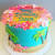 Tropical Hawaiian Theme Cake