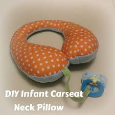 Diy Infant Carseat Neck Pillow Reversible Pacifier Tether Neck Pillow Pattern Baby Sewing Neck Pillow Diy