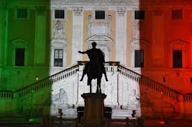 And the outer stripe is red. Egypt Lights Up Rome Embassy In Italy Flag As Pressure Builds On Relationship Middle East Monitor