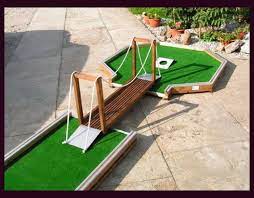 Wooden Bridge For Mini Golf And Crazy Golf Decoration Made By Minigolfas Com Back Yard Min Golf Decor Golf Diy Golf Courses