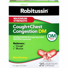 It contains both a cough suppressant dextromethorphan which helps . Robitussin Cough And Chest Congestion Dm Capsules 20 Ct Pick N Save