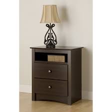 Prepac Fremont 2 Drawer Tall Night Stand With Open Shelf Espresso Prepac 2 Drawer Nightstand Nightstand