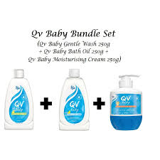 Qv Baby Bundle Set Qv Baby Gentle Wash Qv Baby Bath Oil Qv Baby Moist Crm Shopee Singapore