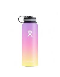 Hydro Flask 40 Oz Wide Mouth With Flat Cap Ombre Violet Pink Yellow Custom Hydro Flask Hydro Flask 40 Oz Hydroflask
