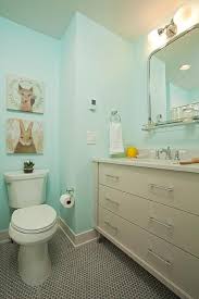To find out how to choose the perfect paint shade, design and style, we asked the experts. Turquoise Blue And Gray Kids Bathroom Transitional Bathroom