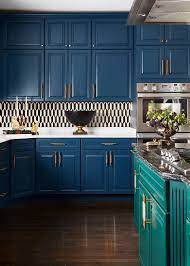 Browse below through the solid wood kitchen cabinets to find the oak cabinets that are perfect for your home. Oak Brook Bold And Beautiful Chicago Interior Designer Crystal Blackshaw Chicago Interior Design Blue Kitchen Cabinets Kitchen Design Trends