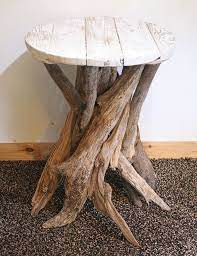 These unique side tables are as sturdy as any large dinner or picnic table, built with size and function in mind for any need. Driftwood Coffee Table Drift Wood Side Table End Table Drift Wood Furniture Driftwood Coffee Table Driftwood Crafts Driftwood Furniture