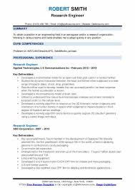 Product testing is an important aspect of this position, which is why the chemical engineer cv example highlights several examples of testing and perfecting prototypes. Research Engineer Resume Samples Qwikresume