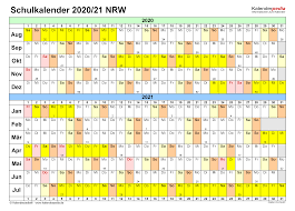 Kalender nasional tahun 2021 atau kalender masehi ini dilengkapi dengan kalender islam dan jawa, sehingga memudahkan anda untuk melihat perpaduan 1. Schulkalender 2020 2021 Nrw Fur Pdf