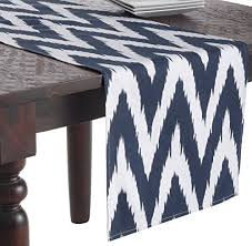 Saro Lifestyle 9981 Bali Chevron Oblong Runner 16 Inch By 72 Inch Navy Blue Chevron Table Runners Dining Room Table Runner Table Design