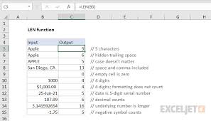 The levels of the factors include the . How To Use The Excel Len Function Exceljet