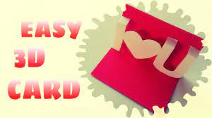 Download free pdf template for this project here. Diy 3d Card I Love U Pop Up Card In Easy Way Youtube