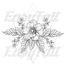 It's been 8 years since i uploaded an art video. Drawing Tattoo Design Flower Geometric Drawing