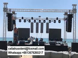 Aluminum Space Truss Structure 4 Pillar Truss Stand For Concert Event Truss Structure Event Stage Concert Stage Design