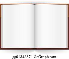 Open paper book with pen and speech clouds collection. Open Book Clip Art Royalty Free Gograph