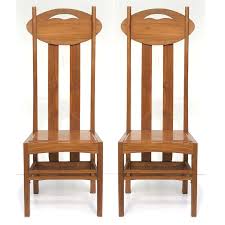 1970s Charles Rennie Mackintosh Style High Back Chairs A Pair In 2020 High Back Chairs Chair Mackintosh Chair