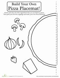 Pizza Activity Placemat Worksheet Education Com Activity Placemat Learning Italian Placemats