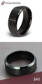 Men S Black Brushed Titanium Wedding Band Size 14 Titanium Wedding Band Black Titanium Wedding Bands Mens Wedding Bands Black Titanium