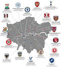 This map might work for which club you're geographically nearest to if you're going to walk to the game, but it kind of neglects transport links like. Map Of London Football Soccer Clubs Mapporn