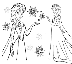 Elsa Frozen Boyama Sayfalari