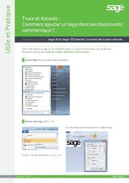 Trucs Et Astuces Comment Ajouter Un Logo Dans Ses Documents Commerciaux By Sage France Via Slideshare Trucs Et Astuces Astuces Informatiques Document
