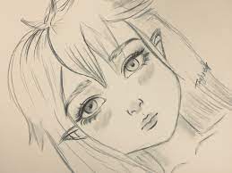 simple pencil drawing of avatar girl pencil drawings pencil drawings easy drawings