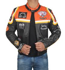 harley davidson and marlboro man leather motorcycle jacket