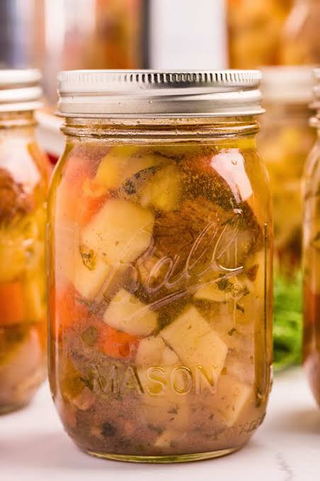 Homemade Pressure Canned Beef Stew