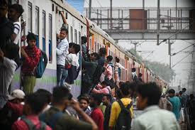 Overcrowded trains serve as metaphor ...