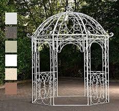 Clp Runder Metall Garten Pavillon Leila Aus Eisen Schlichtes Und Stilvolles Design O 229 Cm Hohe 313 Cm Antik Weiss Garten Pavillon Pavillon Pergola Metall