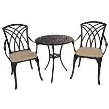 Save money online with bistro sets deals, sales, and discounts october 2020. Cast Iron Outdoor 2 Seater Mauritius Metal Outdoor Bistro Set Reviews Temple Webster