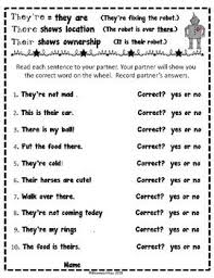 Practice Makes Perfect There Their They Re Activities And Worksheets Homophones Worksheets 2nd Grade Worksheets Homophones