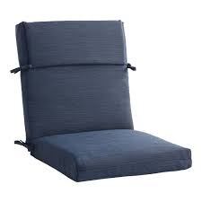Allen Roth Madera Linen Navy High Back Patio Chair Cushion Lowes Com In 2020 Chair Cushions Patio Chair Cushions Patio Chairs