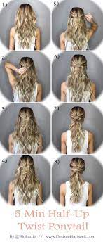 5 Minute Hairstyles To Go From Day To Night Desiree Hartsock Bridal Twist Ponytail Hair Braid Diy Long Hair Styles
