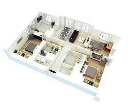 Home plans with three bedroom spaces are widely popular because they offer the perfect balance between space and practicality. Design Your Future Home With 3 Bedroom 3d Floor Plans